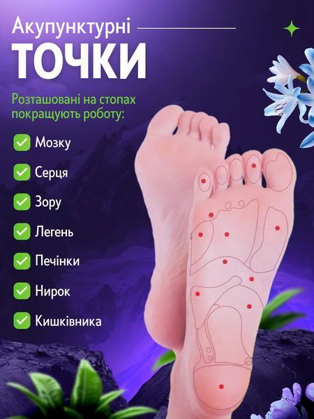 Роликовий масажер для ніг з магнітними кульками Фіолетовий 0028 фото